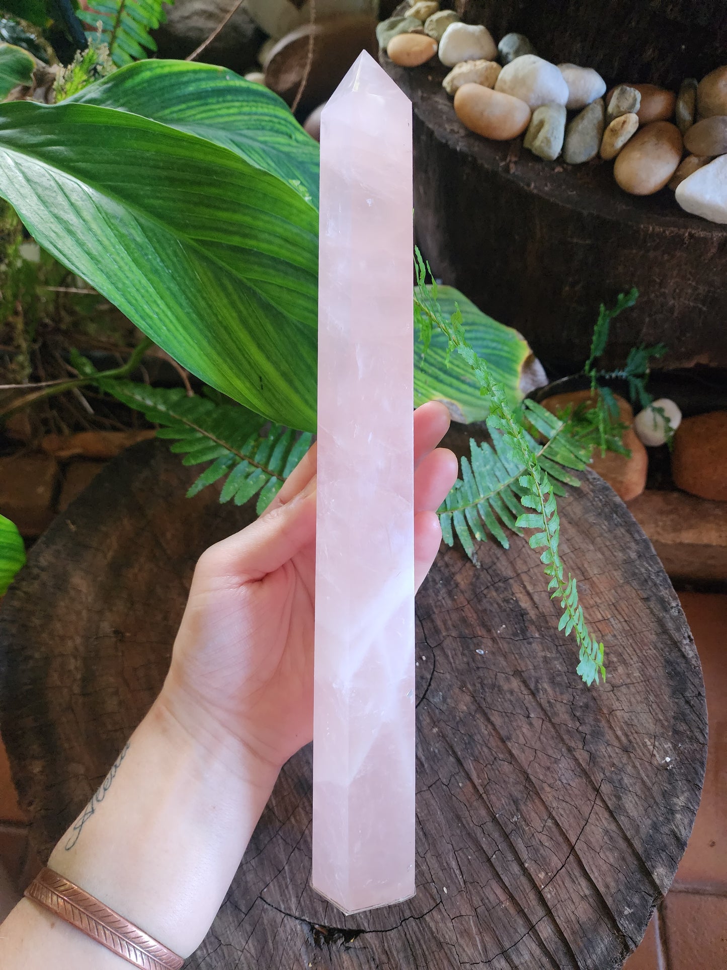 Large Rose Quartz Tower Point 30cm