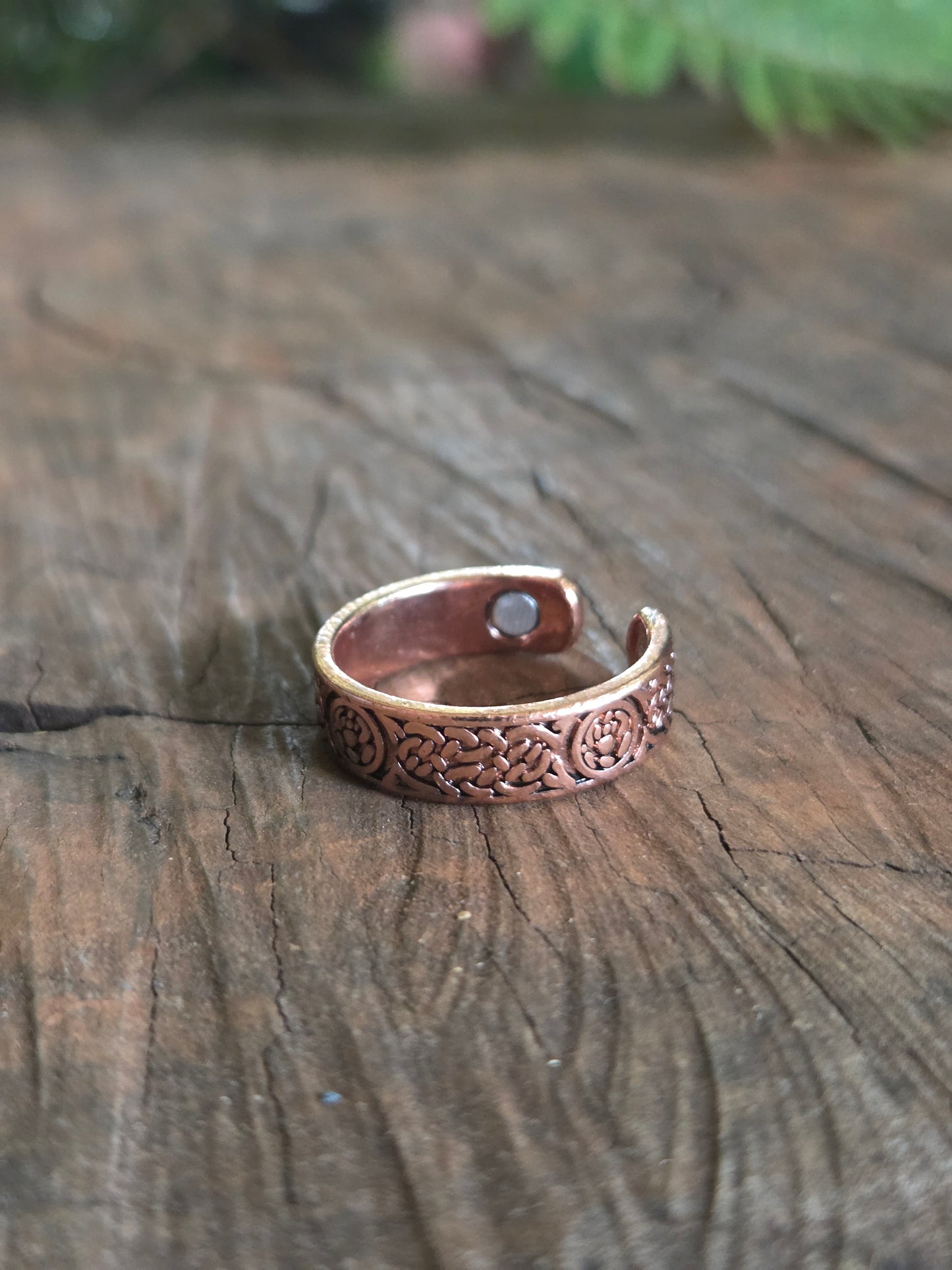 Copper Magnetic Adjustable Ring Vintage Style