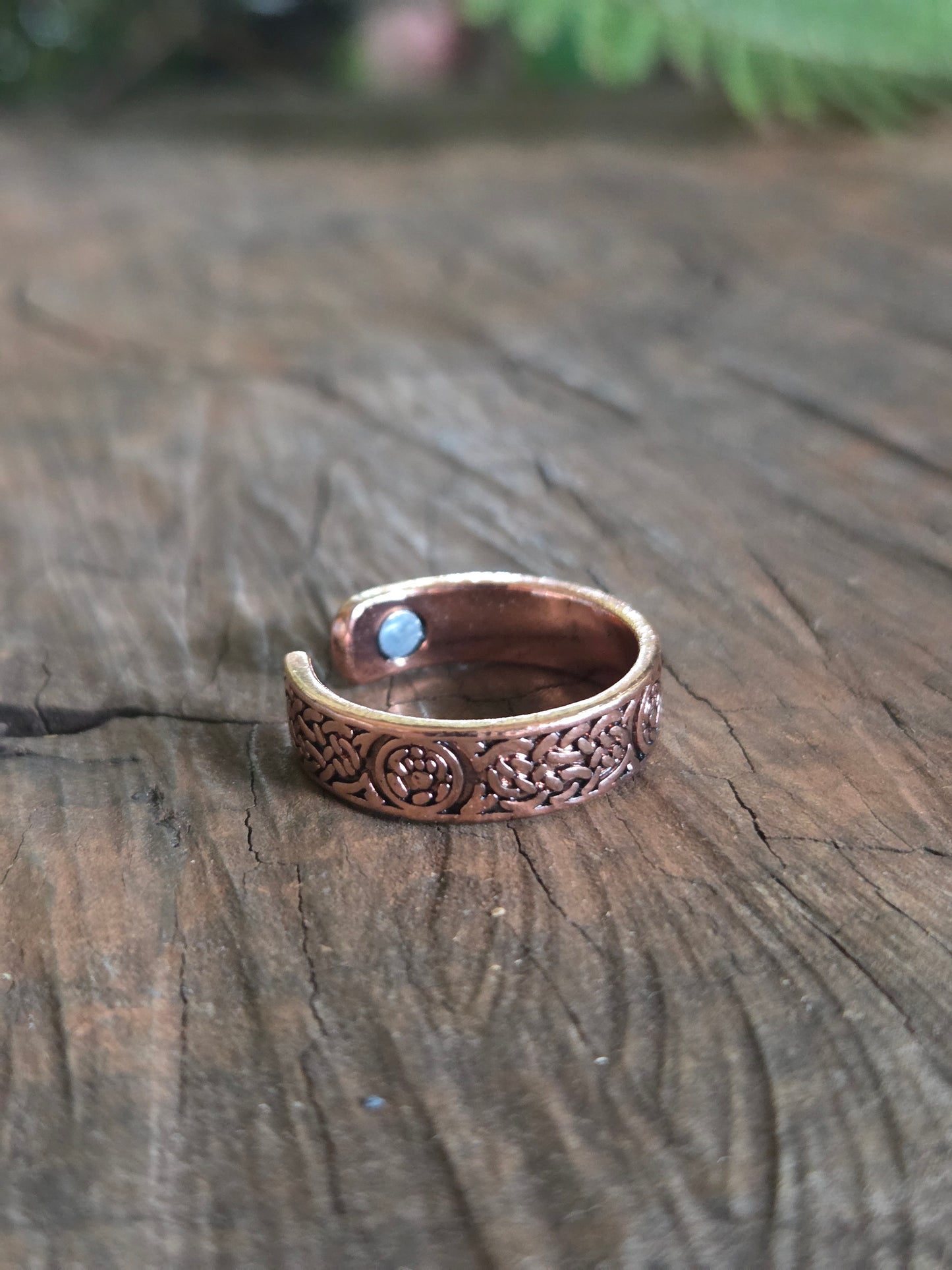 Copper Magnetic Adjustable Ring Vintage Style