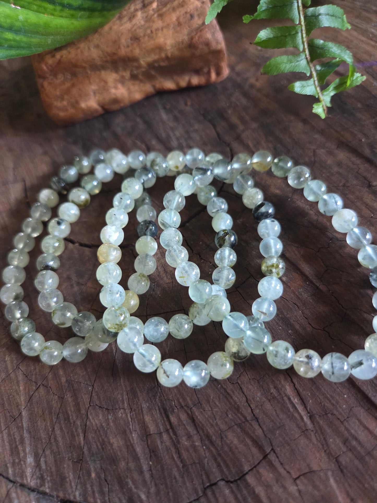 Prehnite Beaded Bracelets 6mm