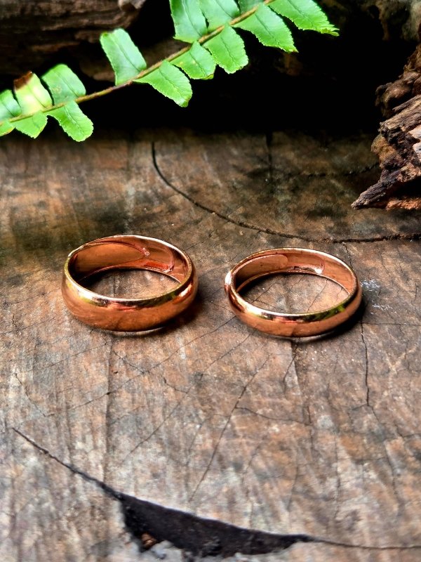 2pcs Pure Copper Ring Set - Adjustable - Jewellery Australia