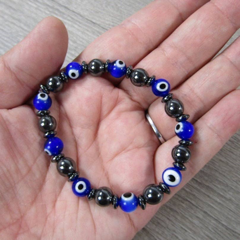 Evil Eye Protection Bracelet 8mm