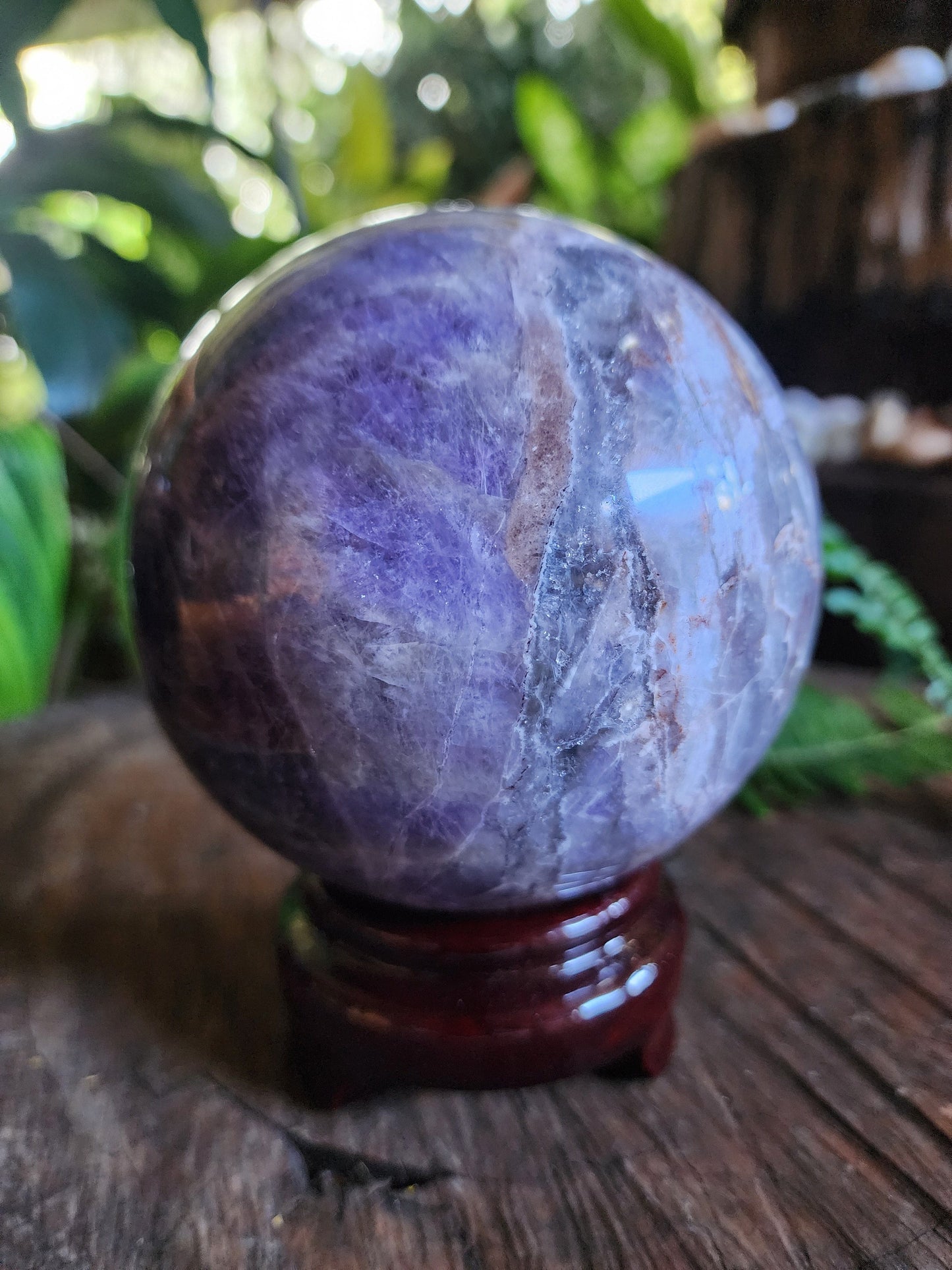 Crystals Amethyst Lace Agate Sphere 1435g 10cm Australia