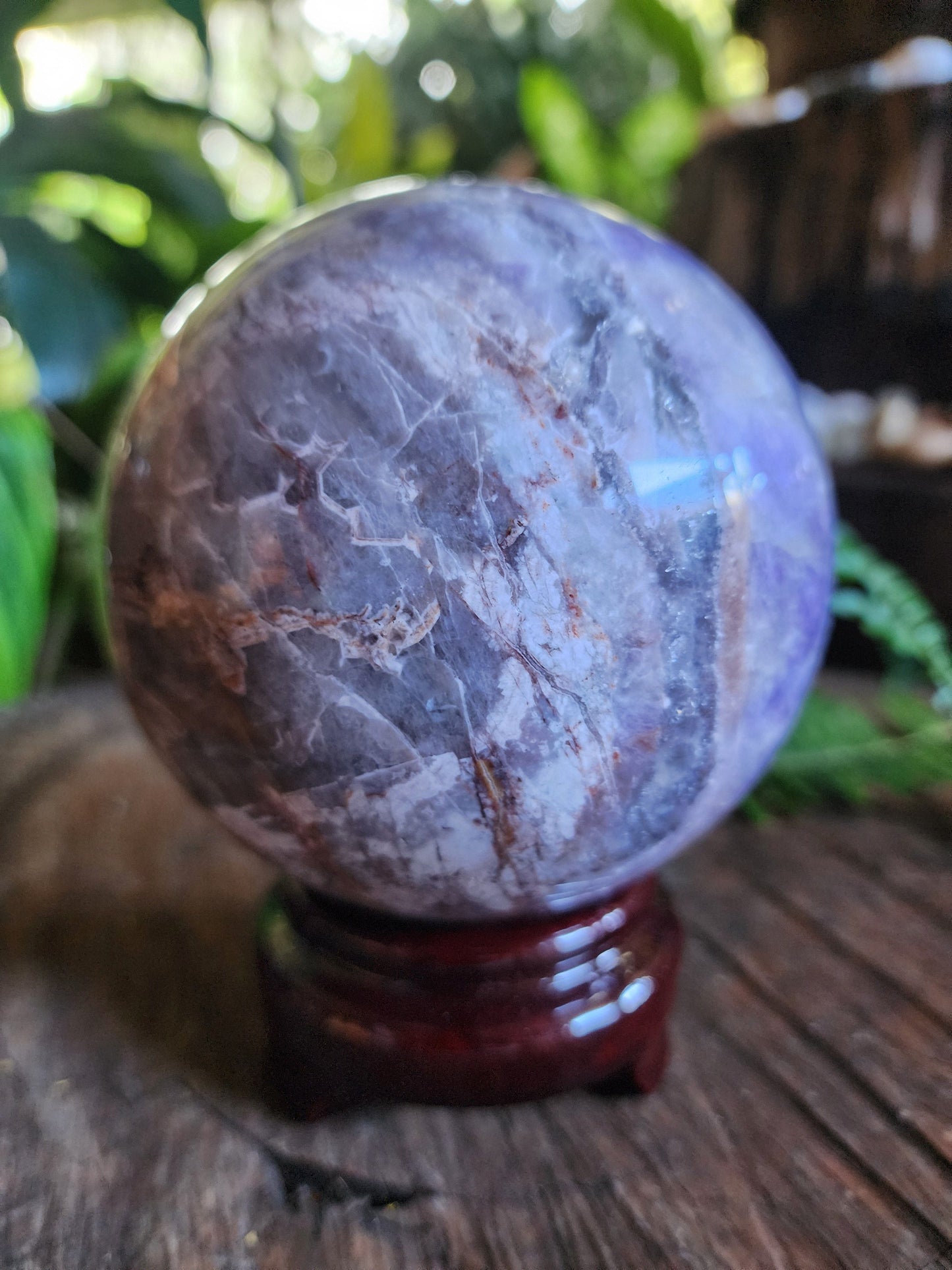 Crystals Amethyst Lace Agate Sphere 1435g 10cm Australia