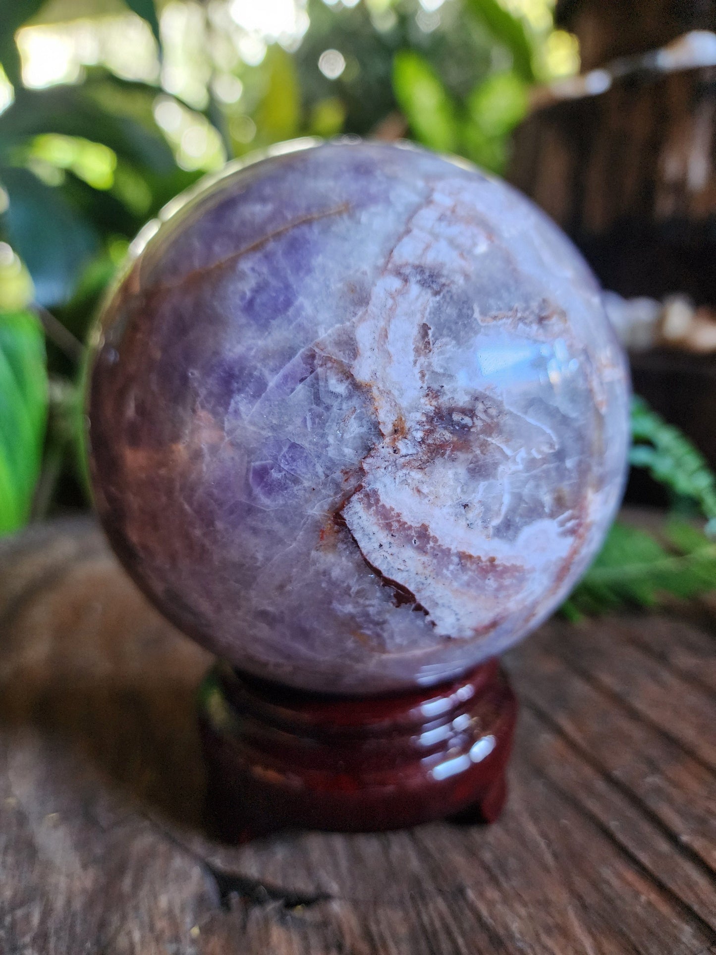 Crystals Amethyst Lace Agate Sphere 1435g 10cm Australia