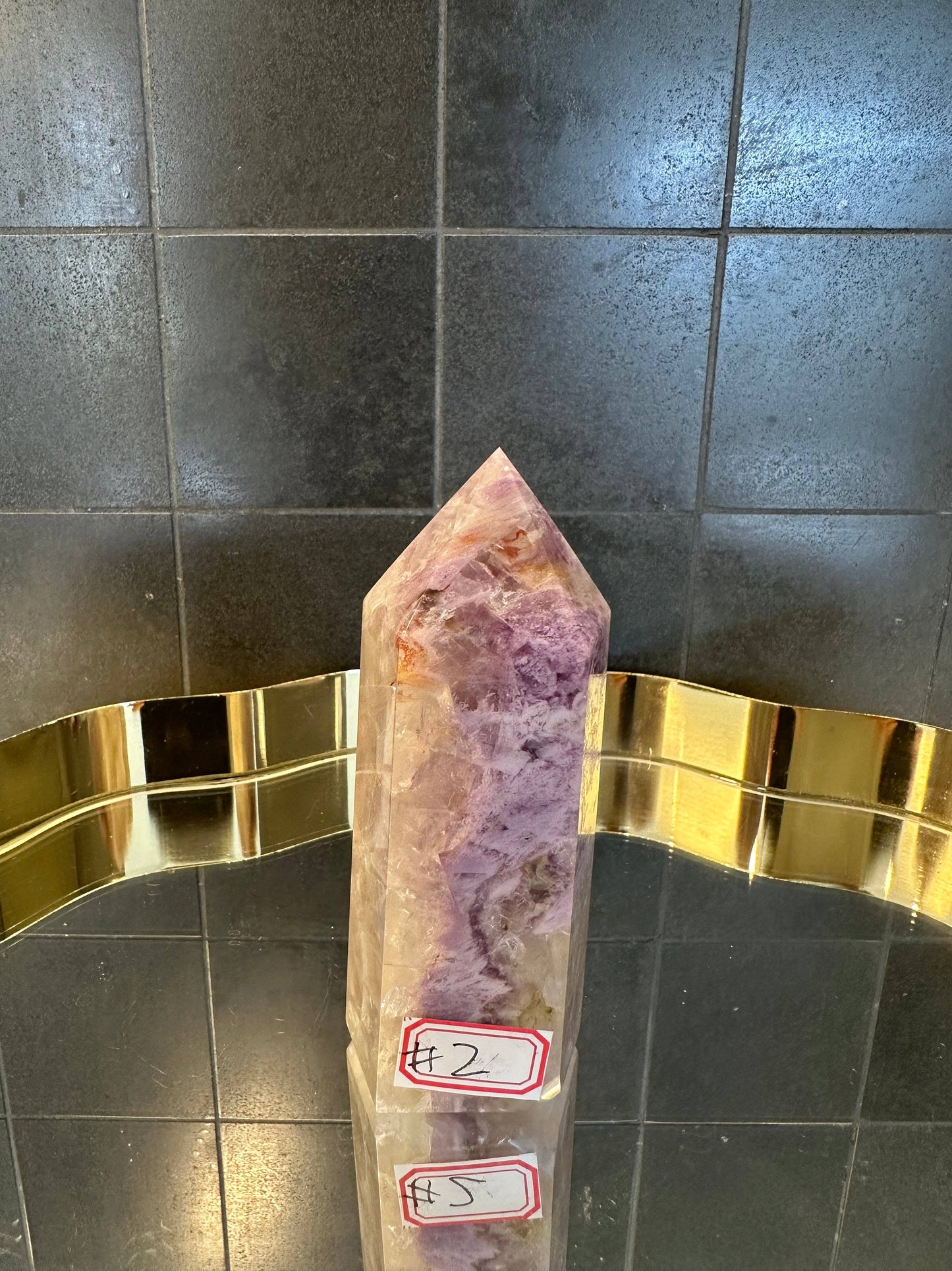 Crystals Amethyst Lace Agate Tower Point 353g Australia