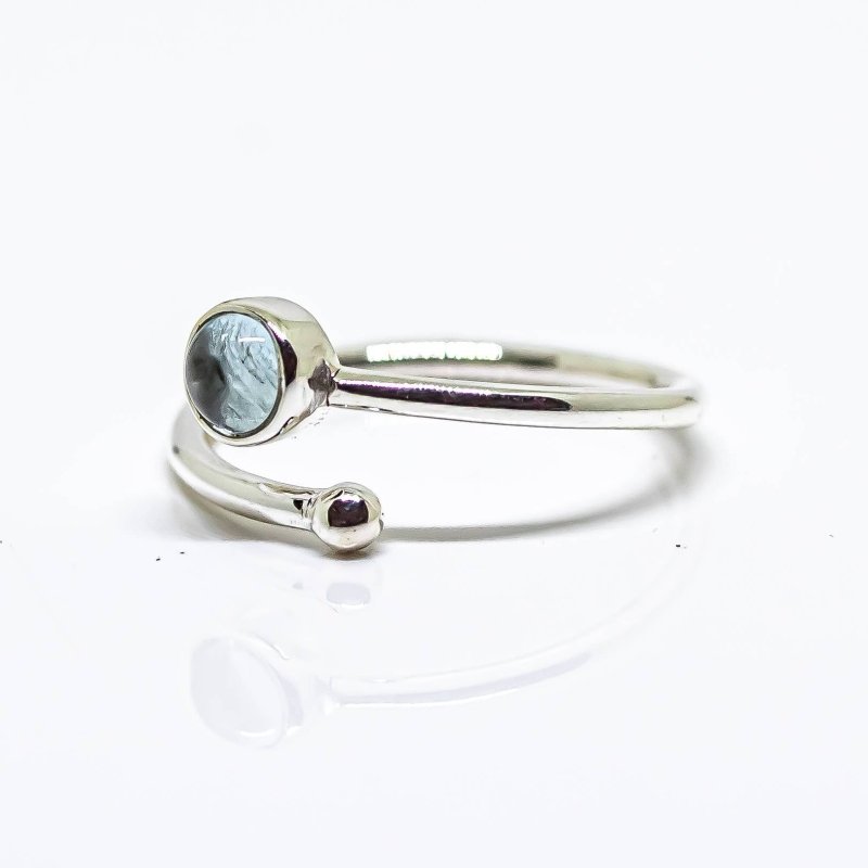 Aquamarine Ring 925 Sterling Silver - Adjustable - Jewellery Australia