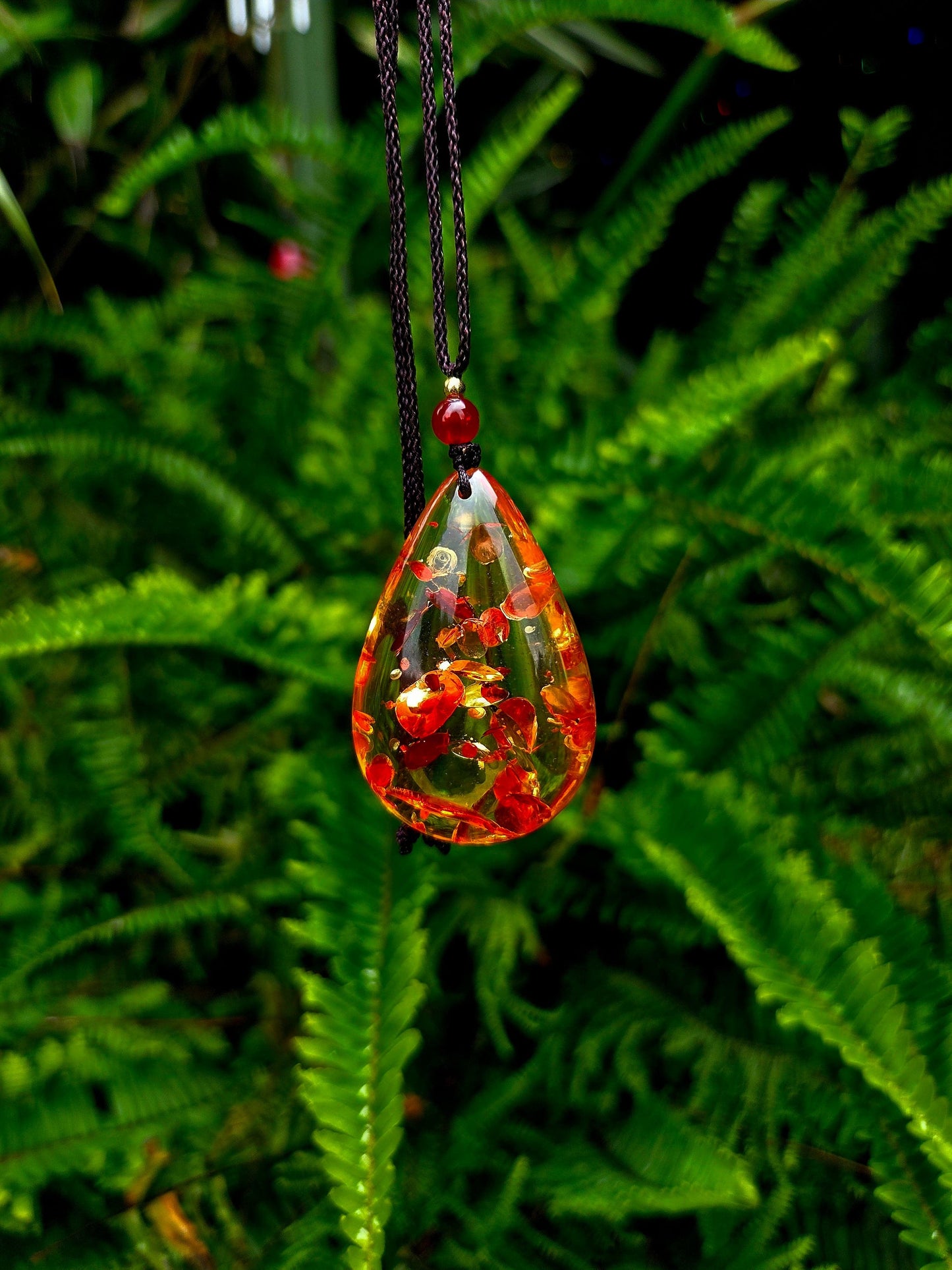 Jewellery Baltic Amber Pendant Necklace - Teardrop