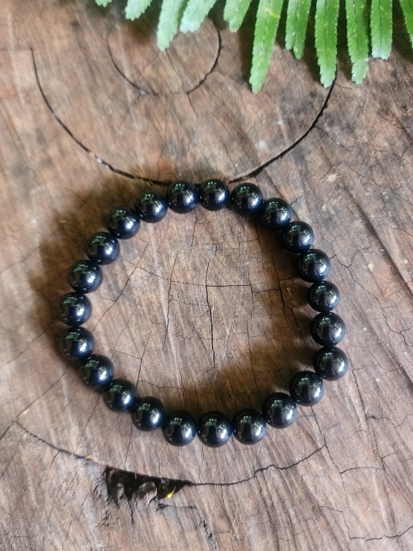 Black Tourmaline Bracelet - 8mm - Crystals Australia