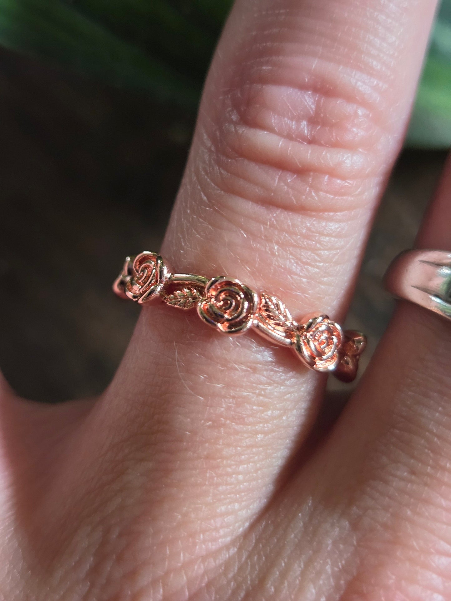 Jewellery Copper Floral Rose Ring Size 6