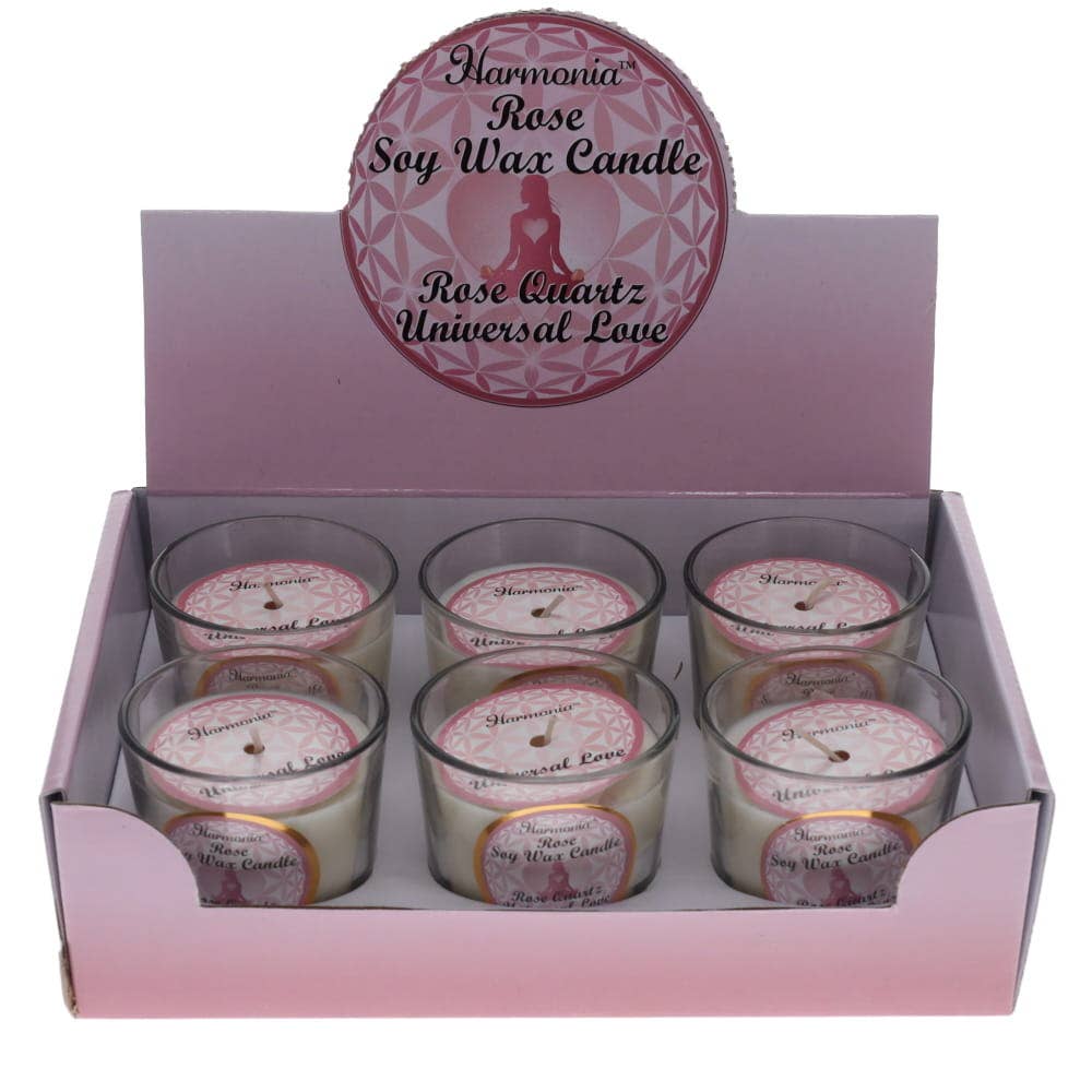 Candle Crystal Votive Soy Candle - Love - Rose Quartz & Rose Scent Australia