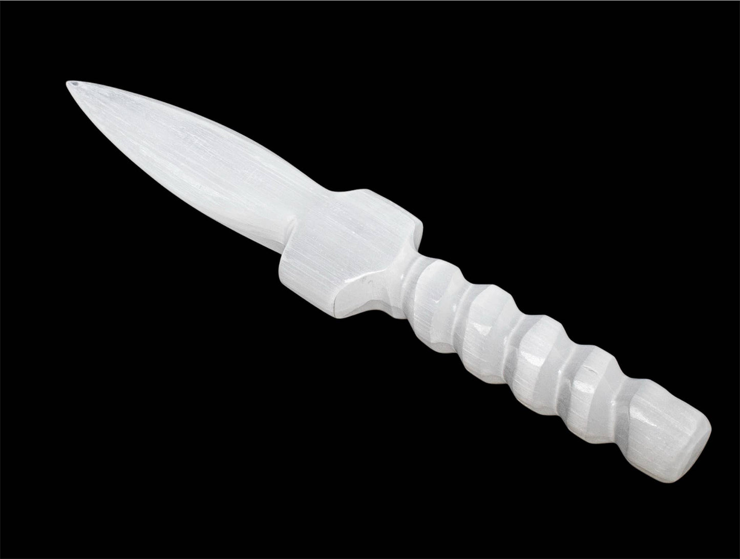 Selenite Ceremonial Athame/Knife Healing Wand Medium