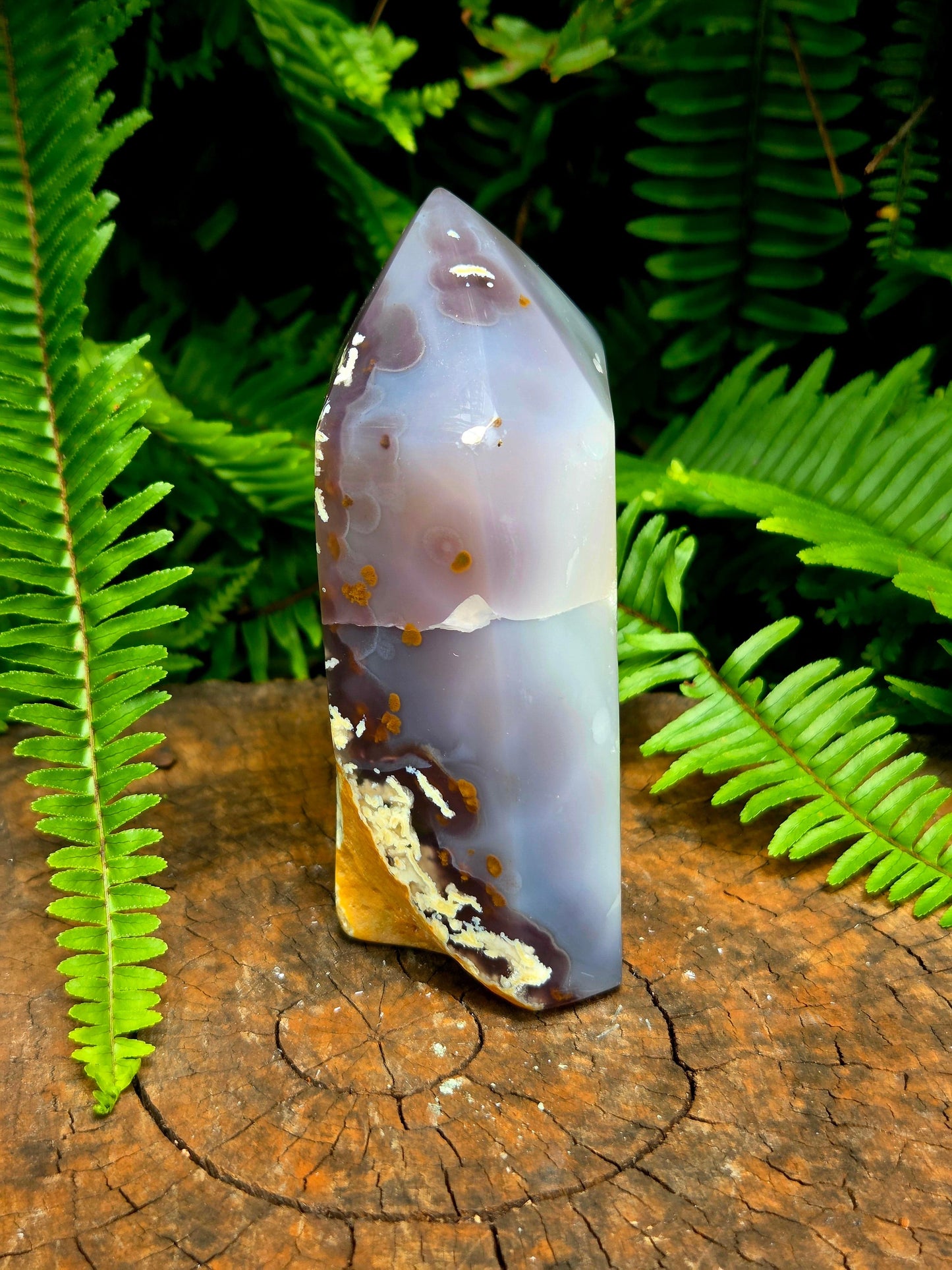 Crystals Druzy Agate Tower Point Large