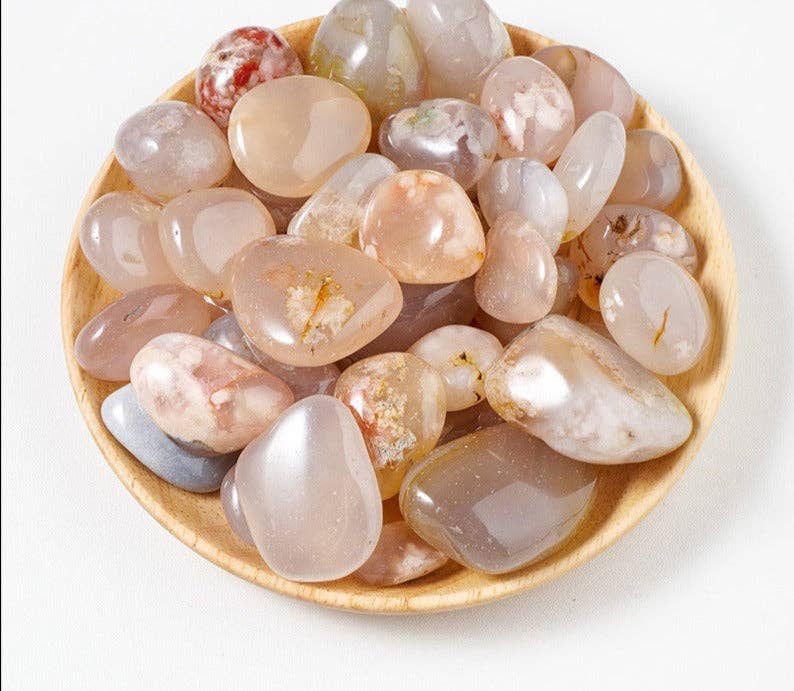 Crystals Flower Agate Tumble Stones Australia