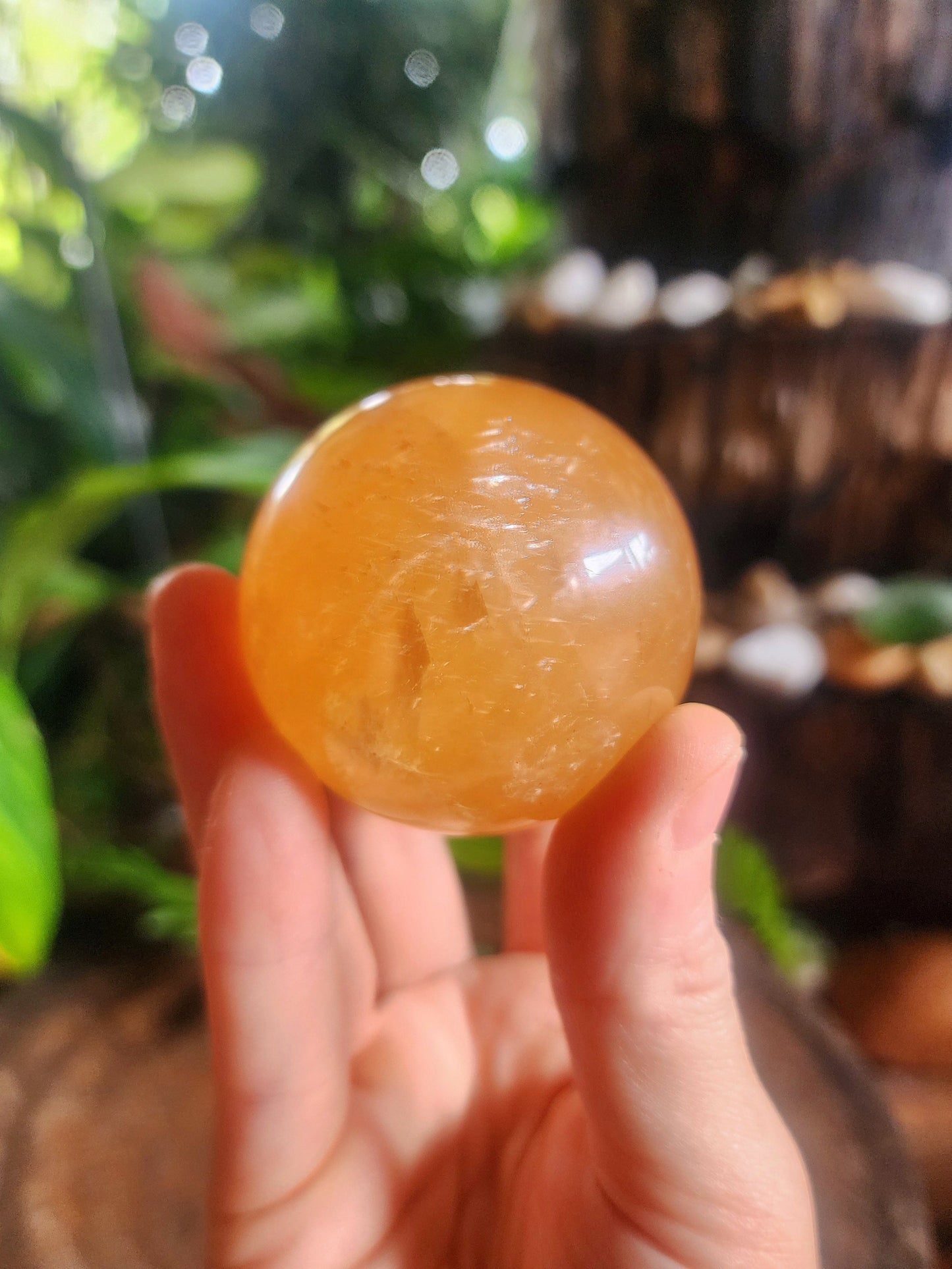 Honey Calcite Sphere 197g Australia