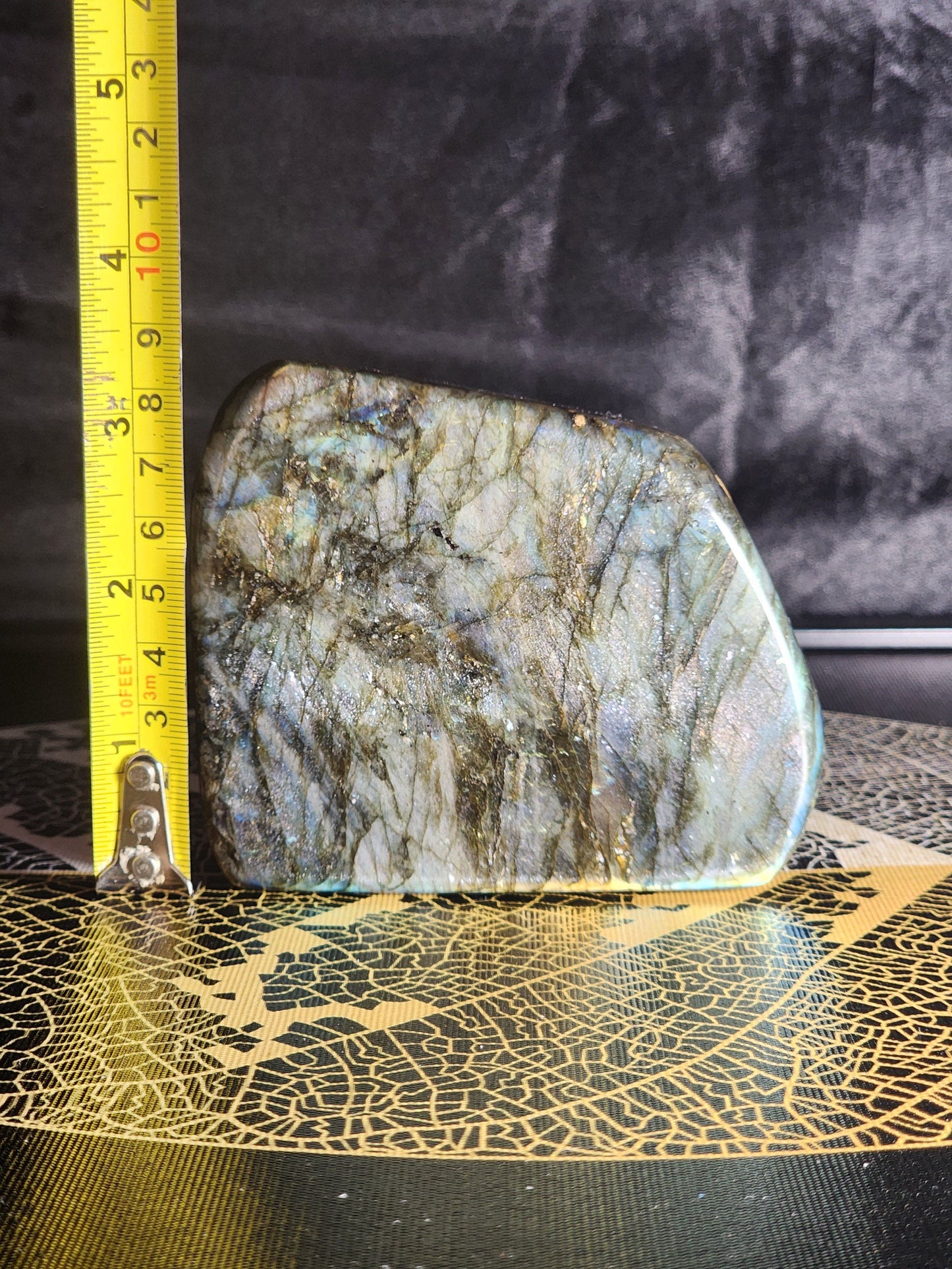 Crystals Labradorite Freeform Polished Slab 685g Australia