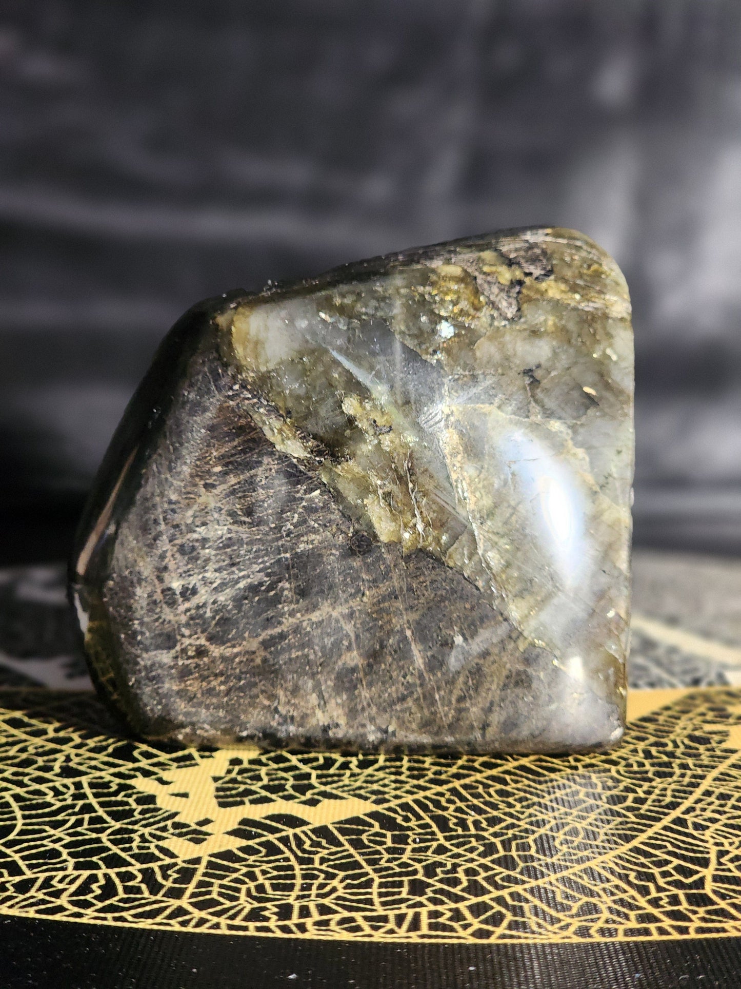 Crystals Labradorite Freeform Polished Slab 685g Australia