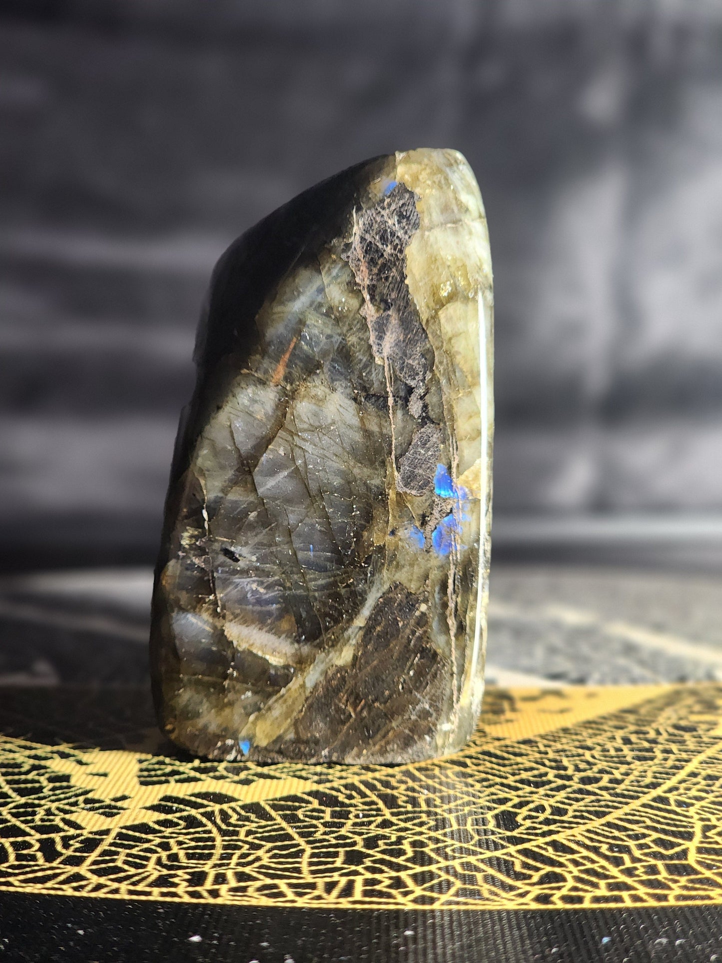 Crystals Labradorite Freeform Polished Slab 685g Australia