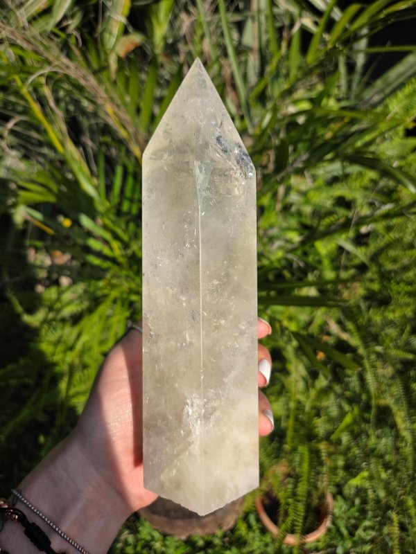 Large Clear Quartz Tower Point Generator - Crystals Australia