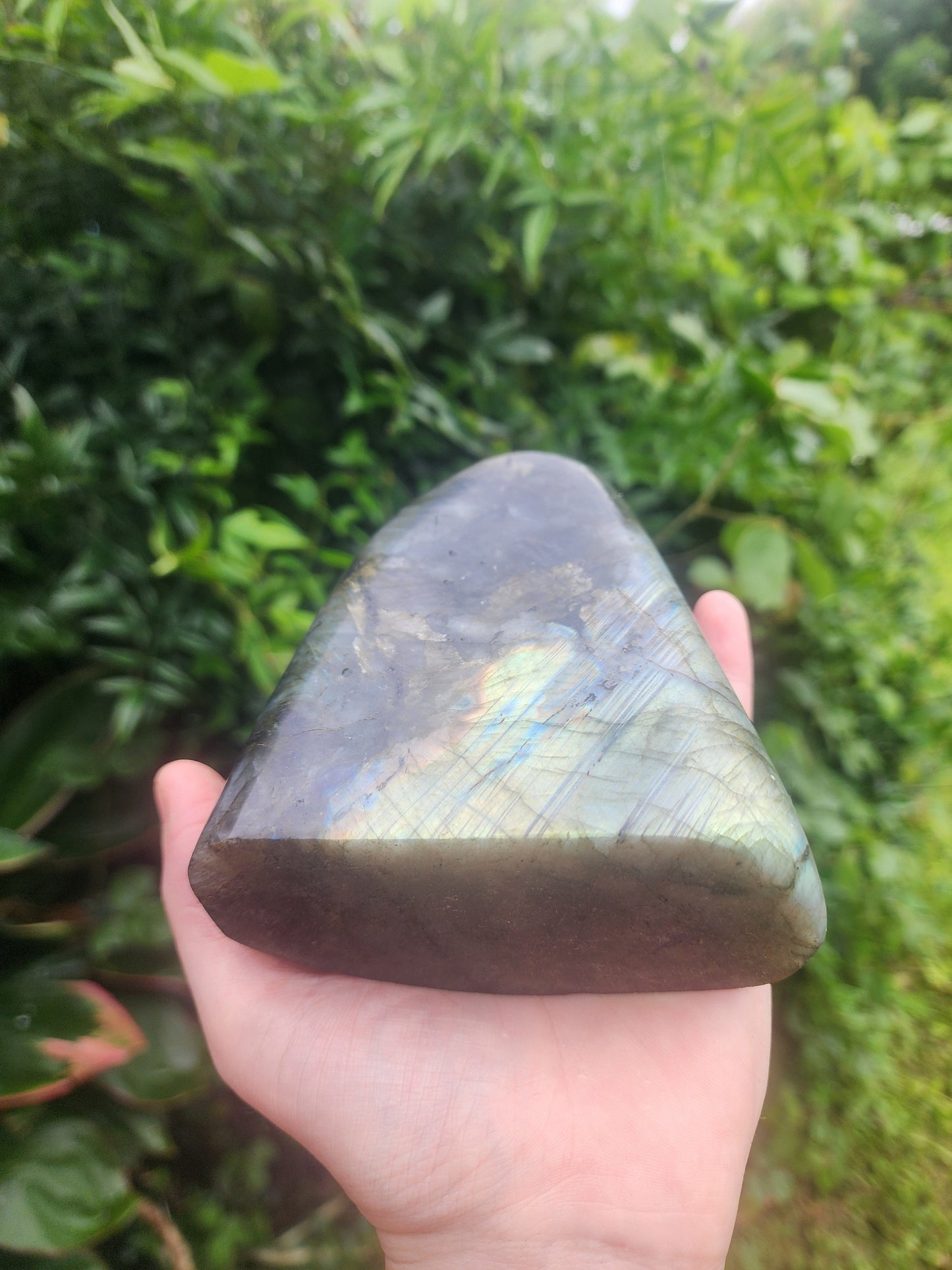Crystals Large Labradorite Freeform Polished Slab 1135g Australia