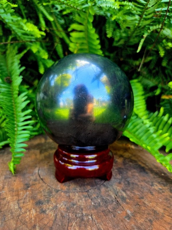 Large Shungite Sphere 10cm - EMF Protection - Crystals Australia