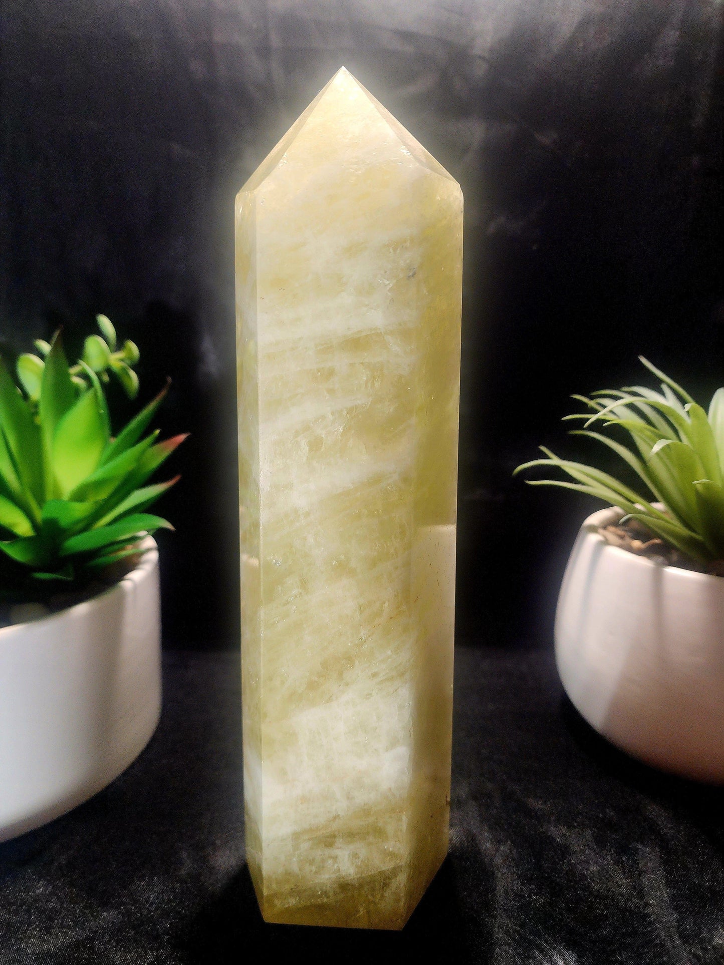Large Smoky Citrine Quartz Crystal Tower Point 1511g 24cm Australia
