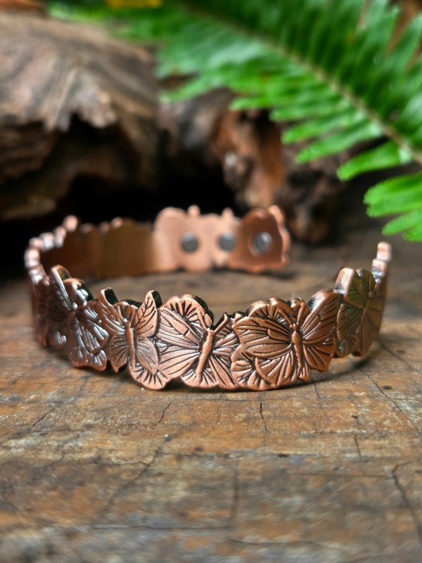 Magnetic Pure Copper Bracelet - Butterfly - Jewellery Australia