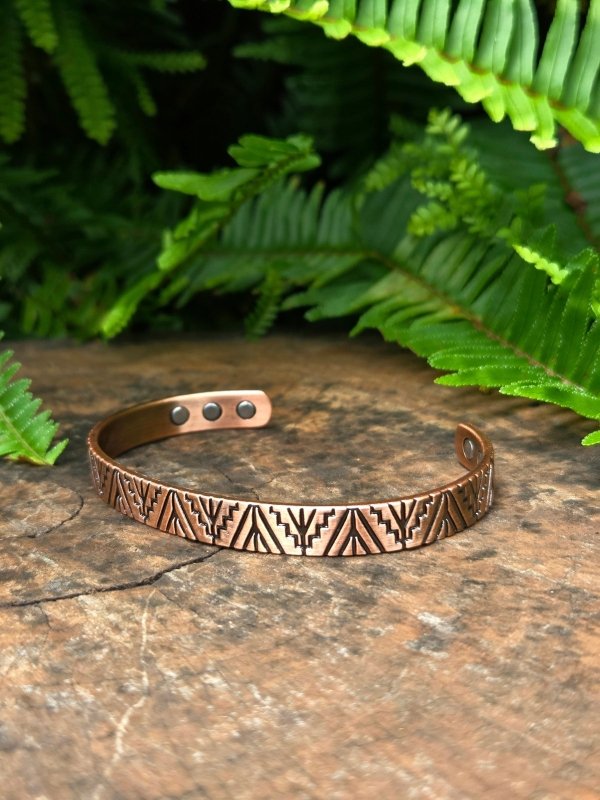 Magnetic Pure Copper Bracelet - Geometric - Jewellery Australia