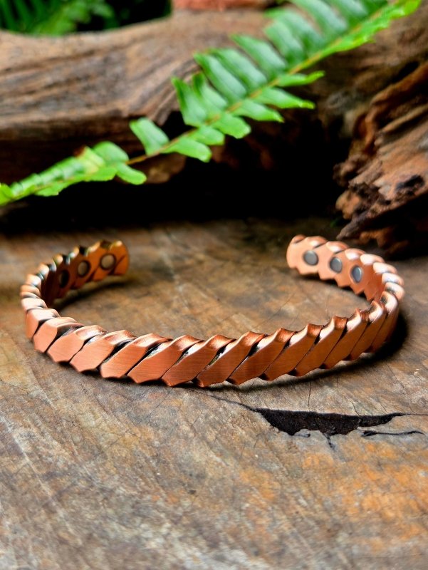 Magnetic Pure Copper Bracelet - Twisted - Jewellery Australia
