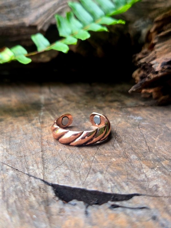 Magnetic Pure Copper Ring - Spiral - Jewellery Australia