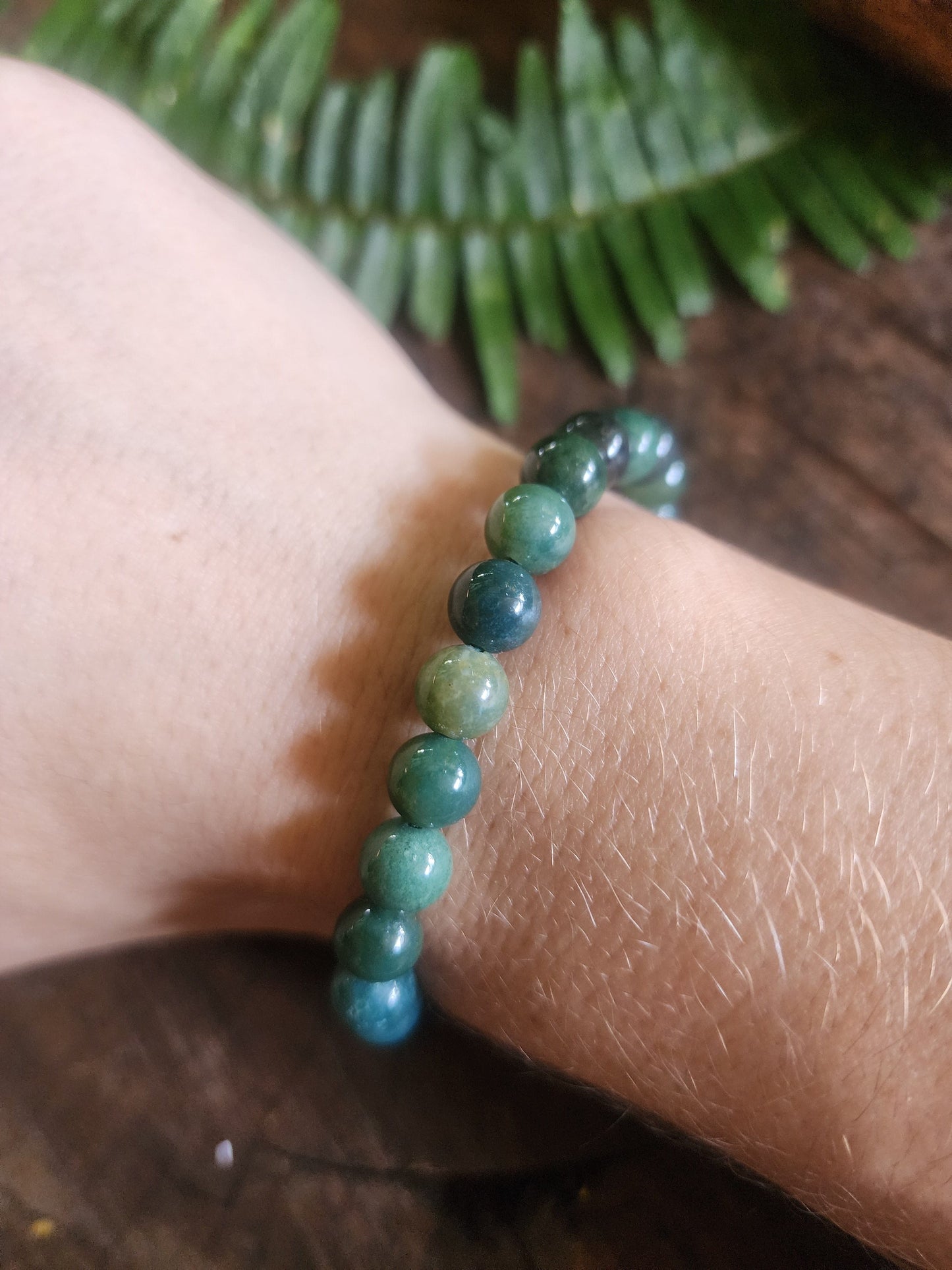 Moss Agate Bracelet 8mm Australia
