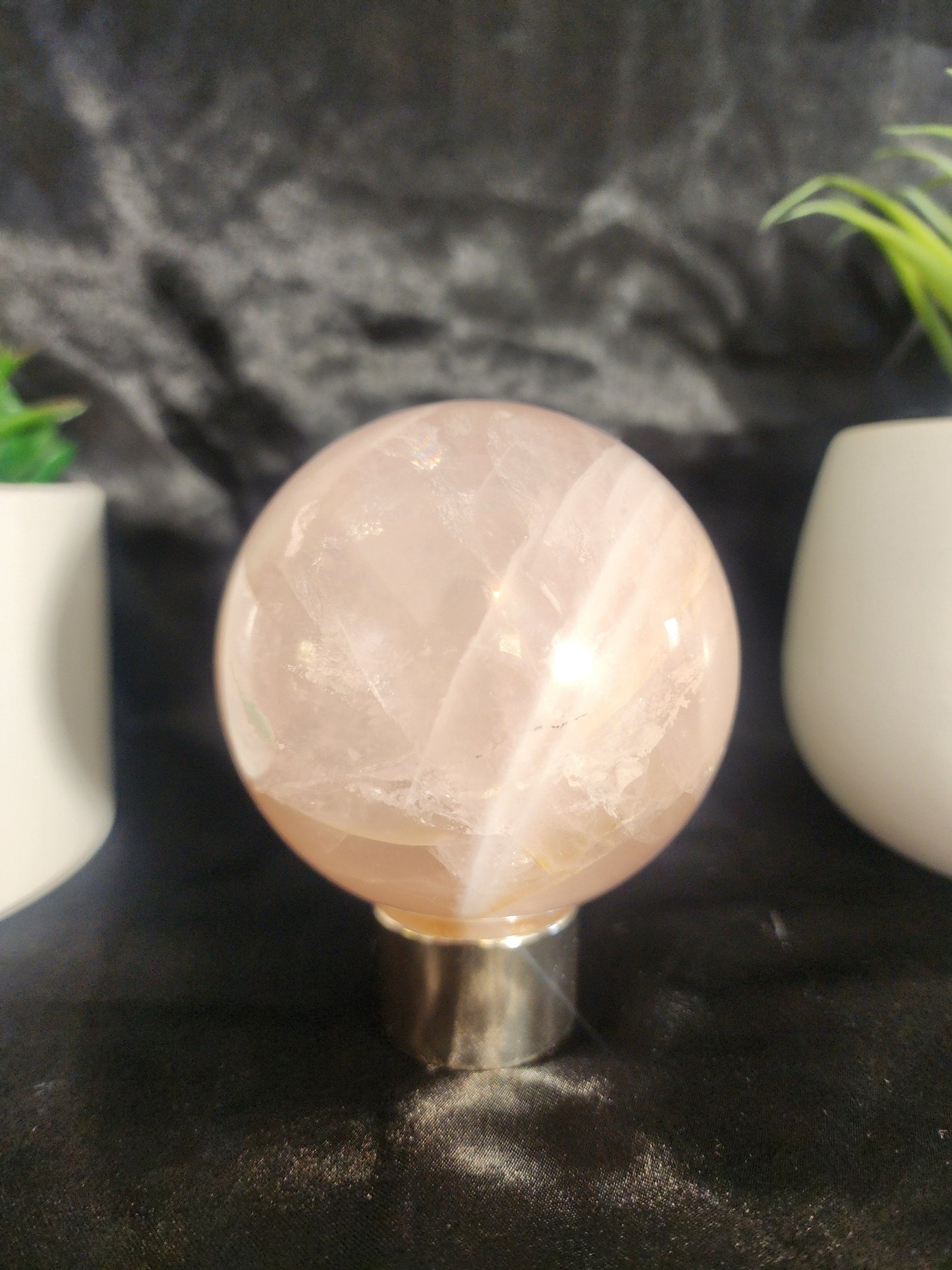 Crystals Pink Rose Quartz Sphere 507g Australia