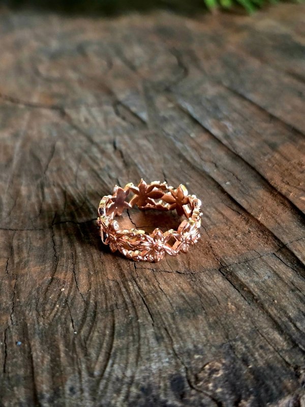 Pure Copper Ring - Flower - Copper Australia