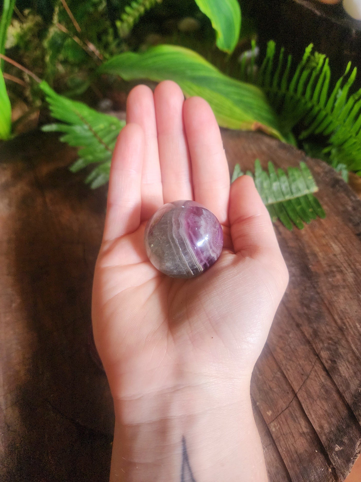 Rainbow Fluorite Sphere 85g Australia