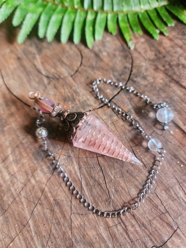 Rose Quartz Orgonite Pendulums - Accessories Australia