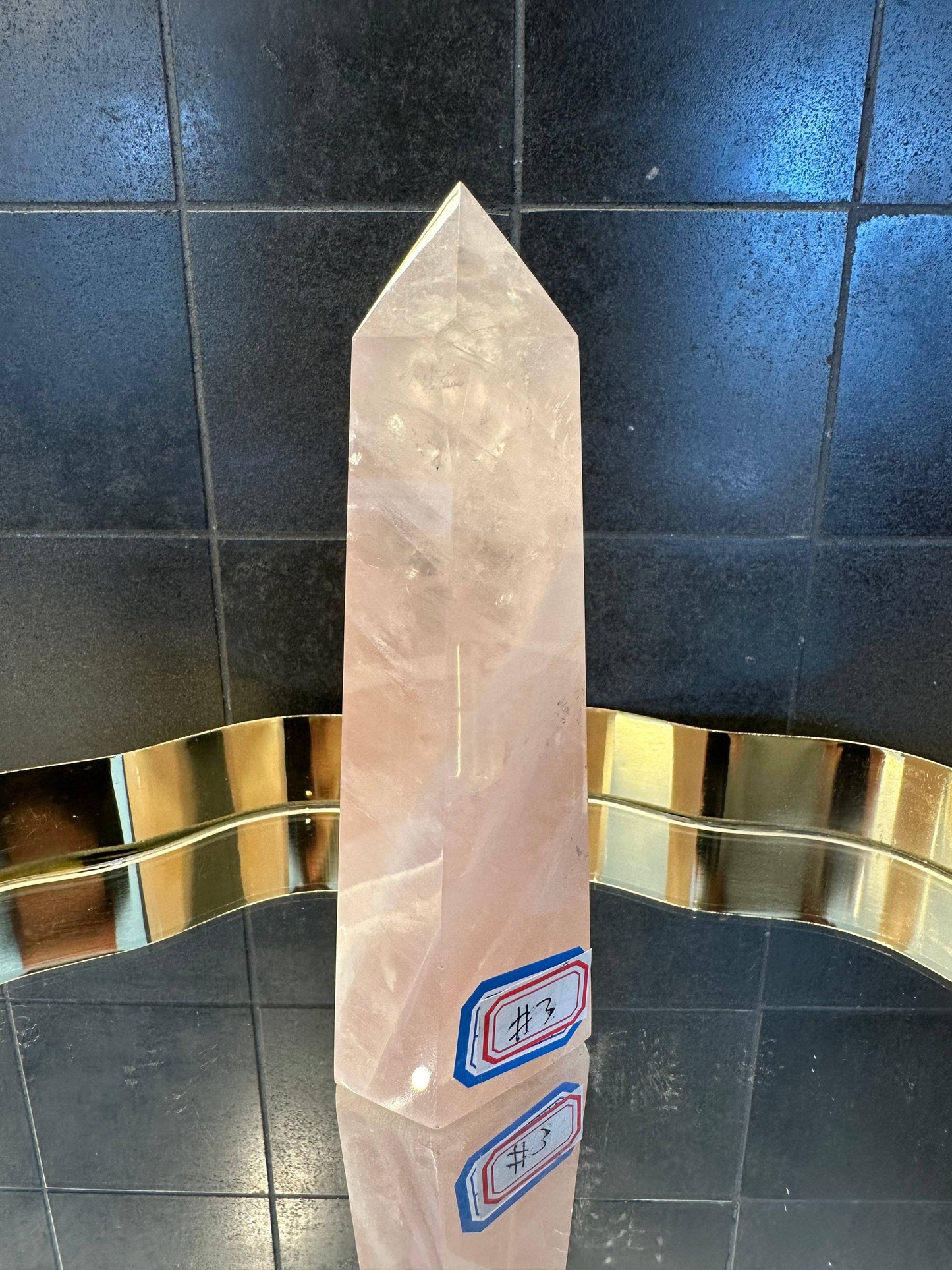 Crystals Rose Quartz Tower Point 403g Australia