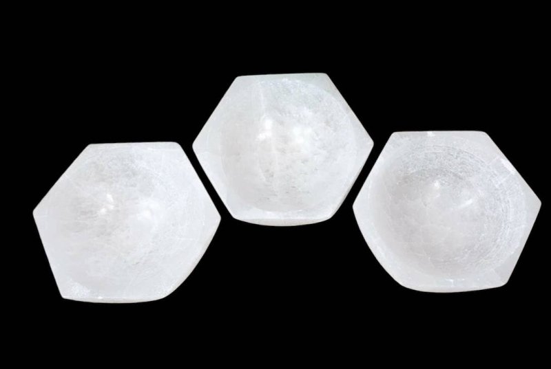 Selenite Bowl - Hexagon 10cm - Accessories Australia
