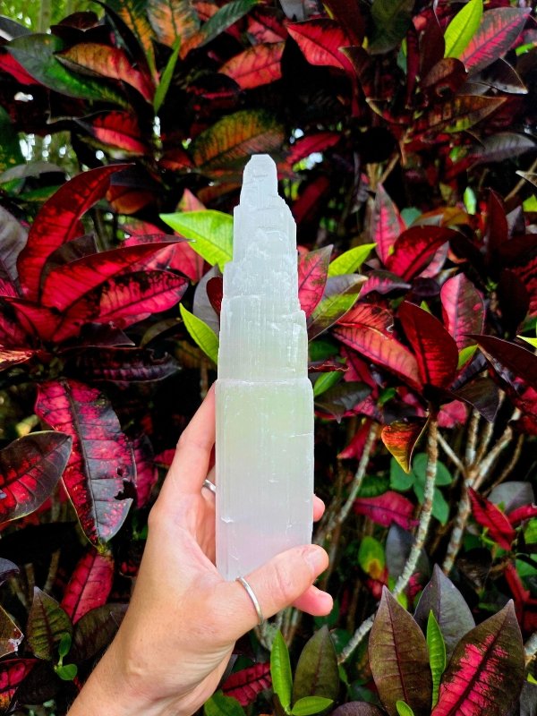 Selenite Tower 20cm – Cleansing & Charging - Crystals Australia