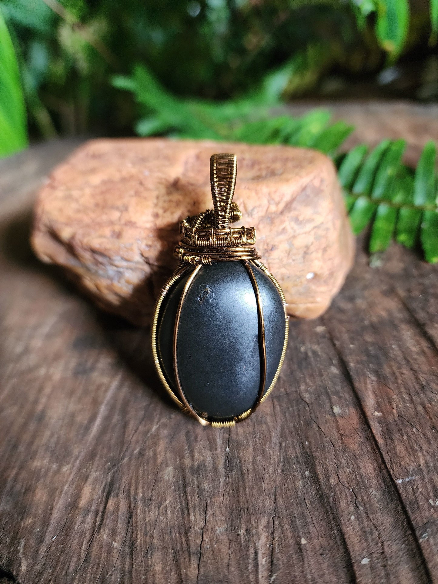 Copper Wire Wrap Crystal Shungite Copper Wire Wrapped Handmade Pendant Bronze Australia