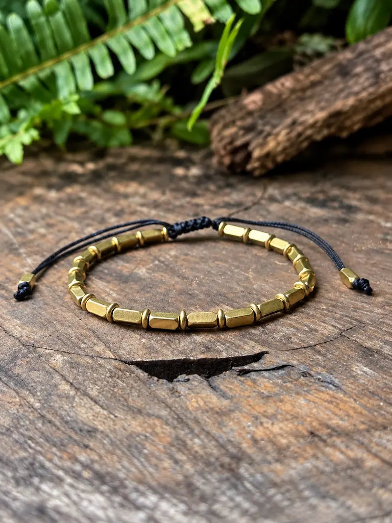 Tibetan Buddhist Copper Beaded Bracelet - Black - Copper Jewellery Australia