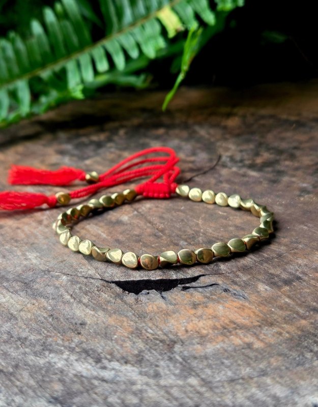 Tibetan Copper Beaded Bracelet - Red - Jewellery Australia