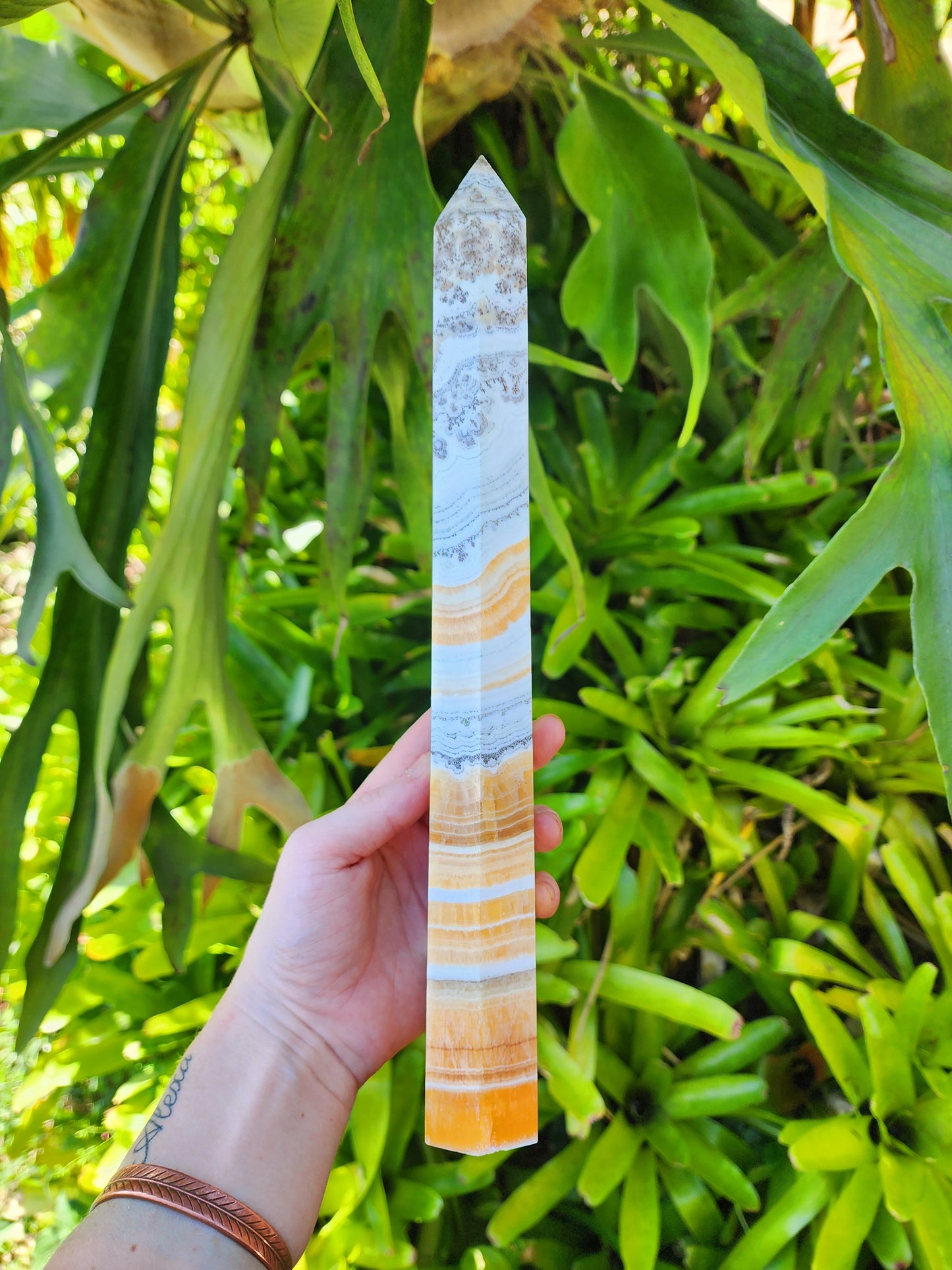 Large Dendritic Calcite Tower Point 33cm