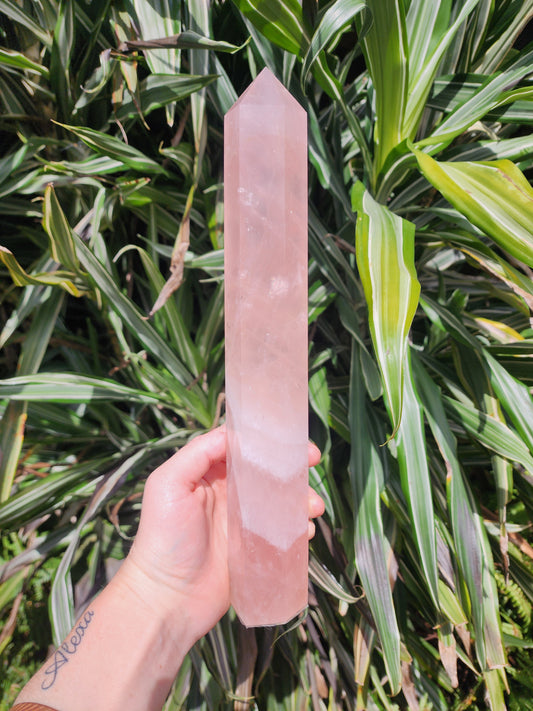 Large Rose Quartz Tower Point 30cm