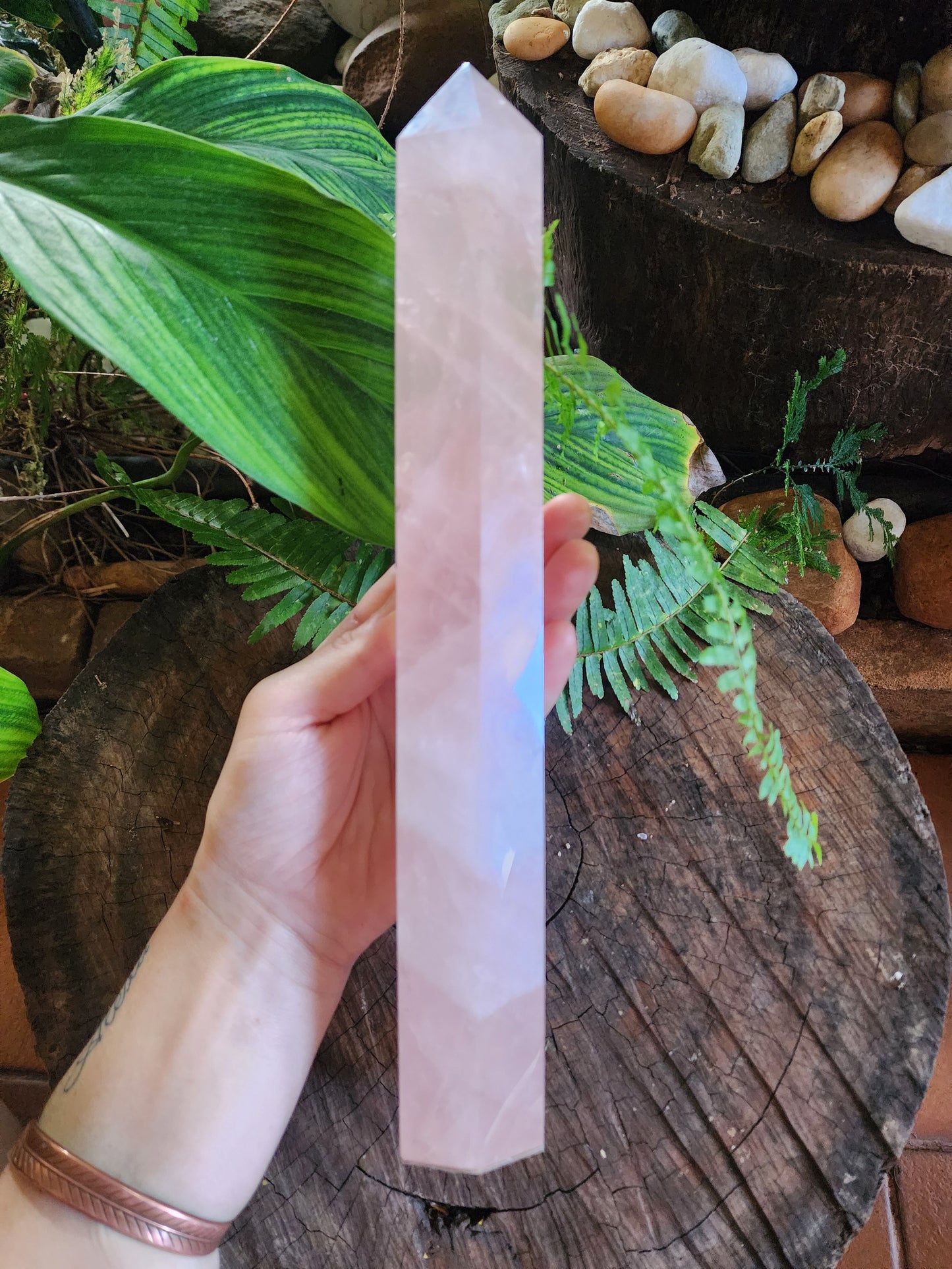 Large Rose Quartz Tower Point 30cm
