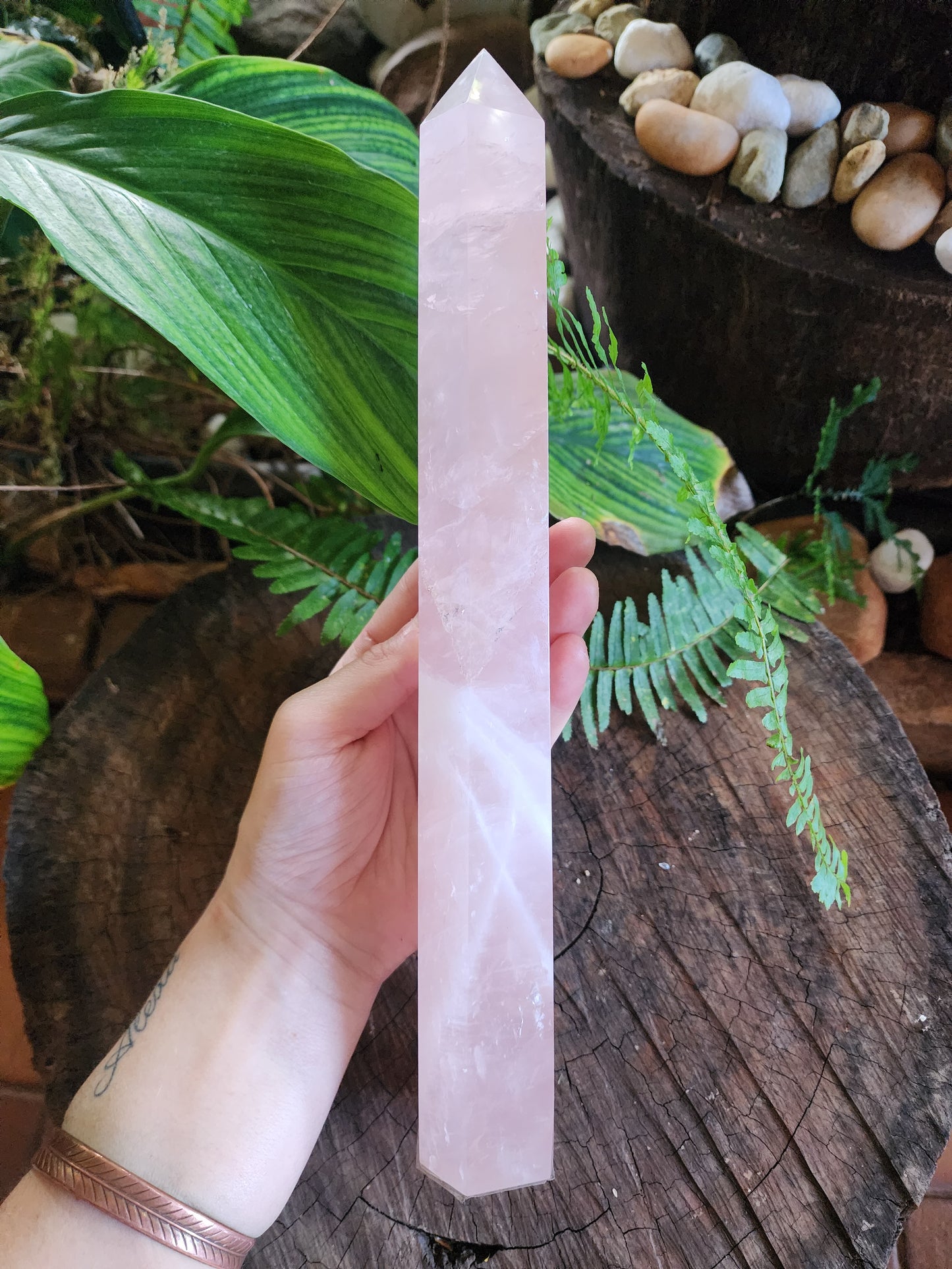 Large Rose Quartz Tower Point 30cm