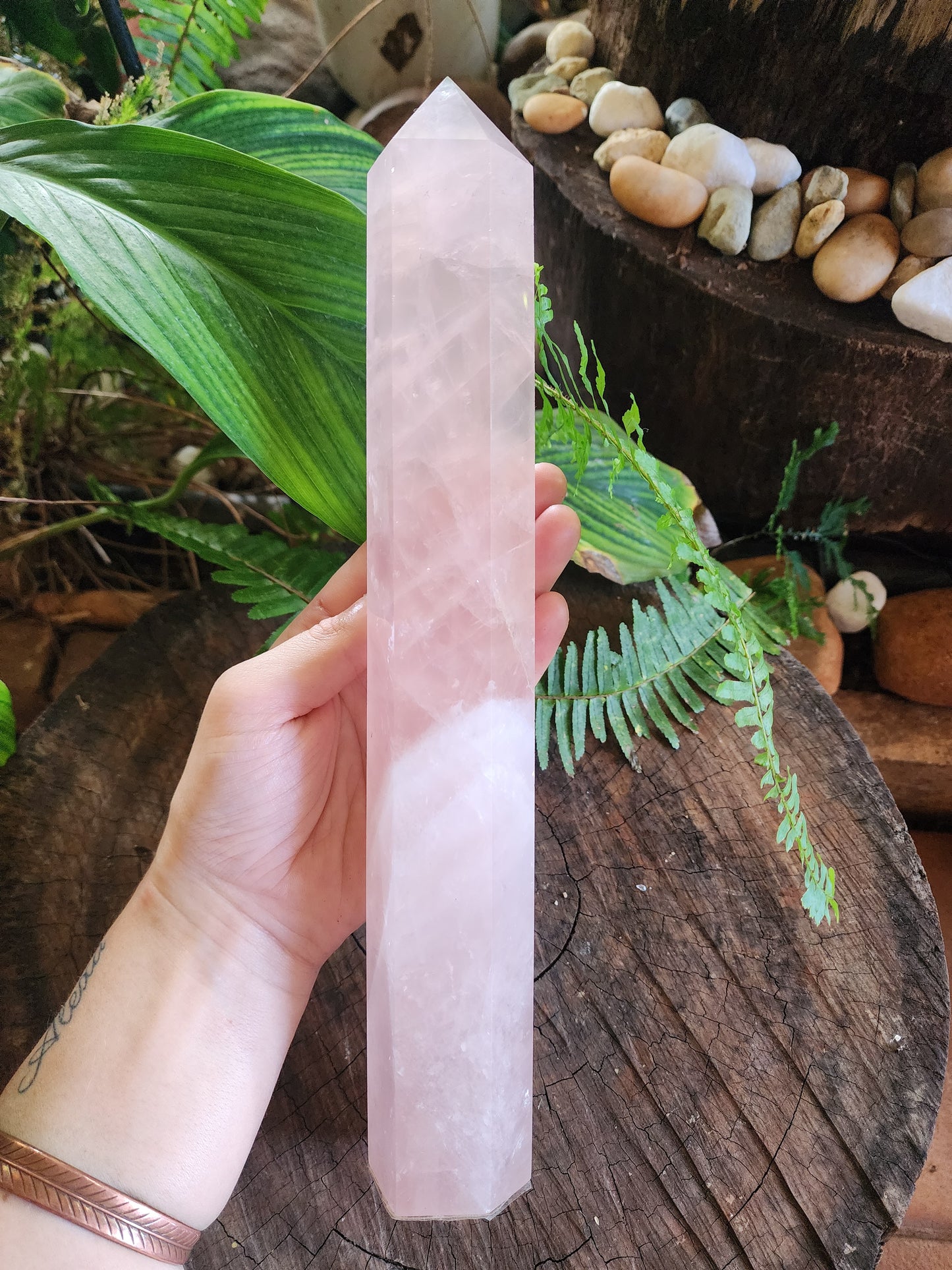 Large Rose Quartz Tower Point 30cm