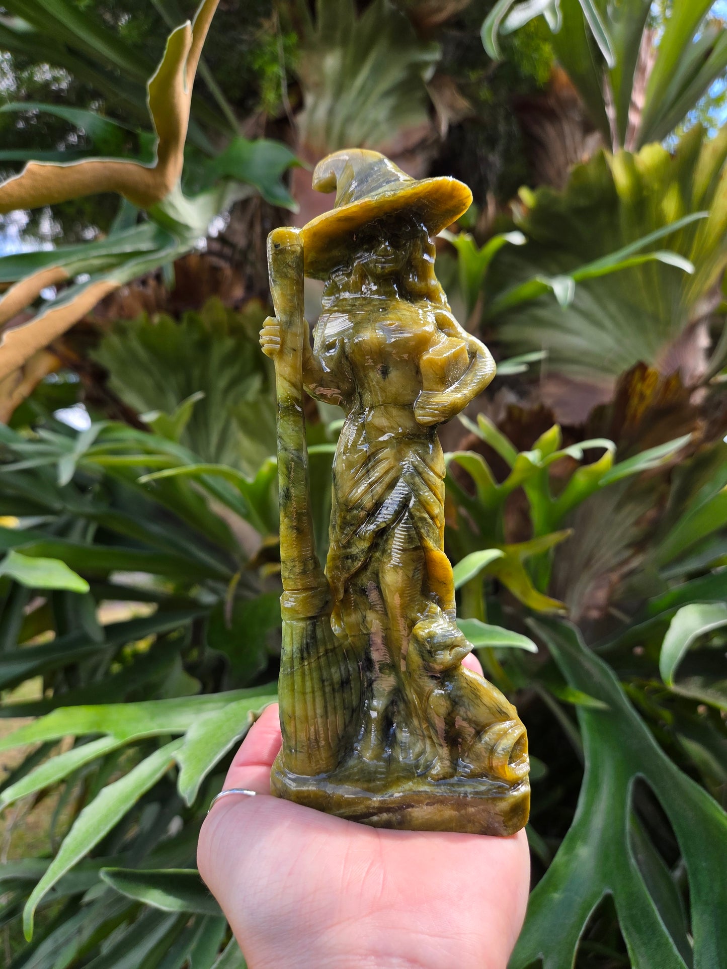 Nephrite Jade Witch Carving