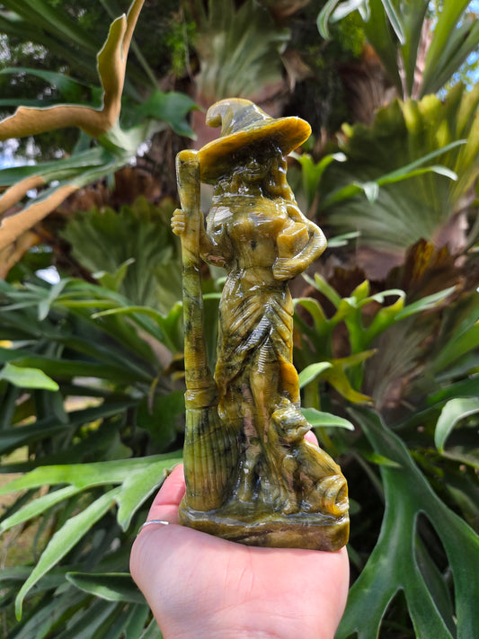Nephrite Jade Witch Carving