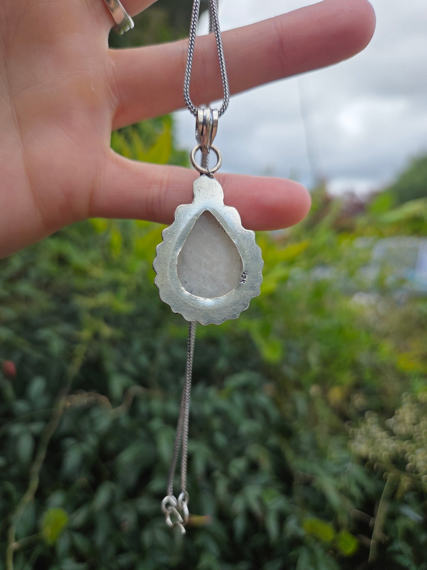 Moonstone Pendant Necklace 925 Silver