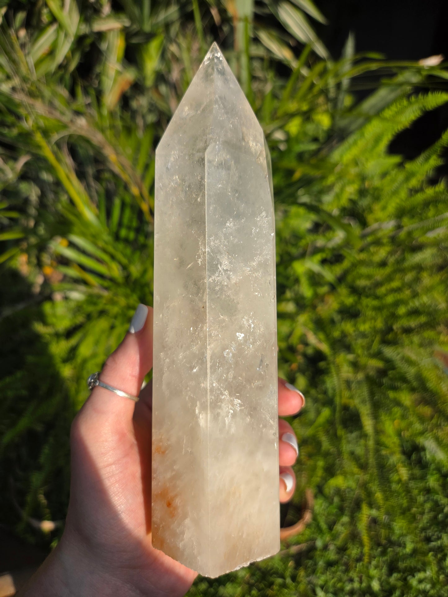 Large Clear Quartz Tower Point Generator